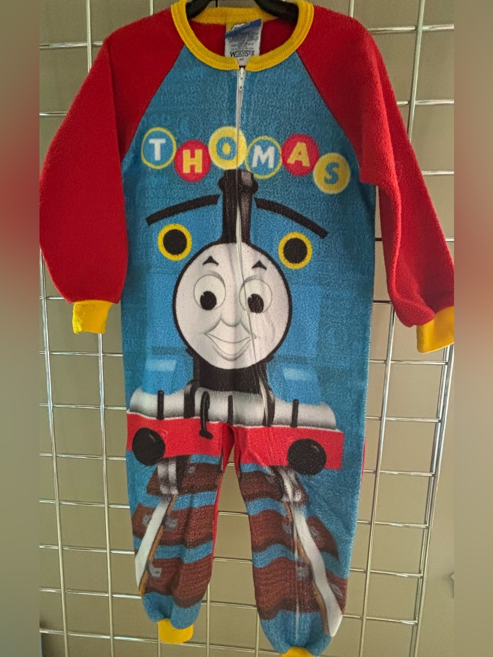 Vintage Thomas The Tank Engine & Friends Sleeper Pajamas 4T One-Piece Footies